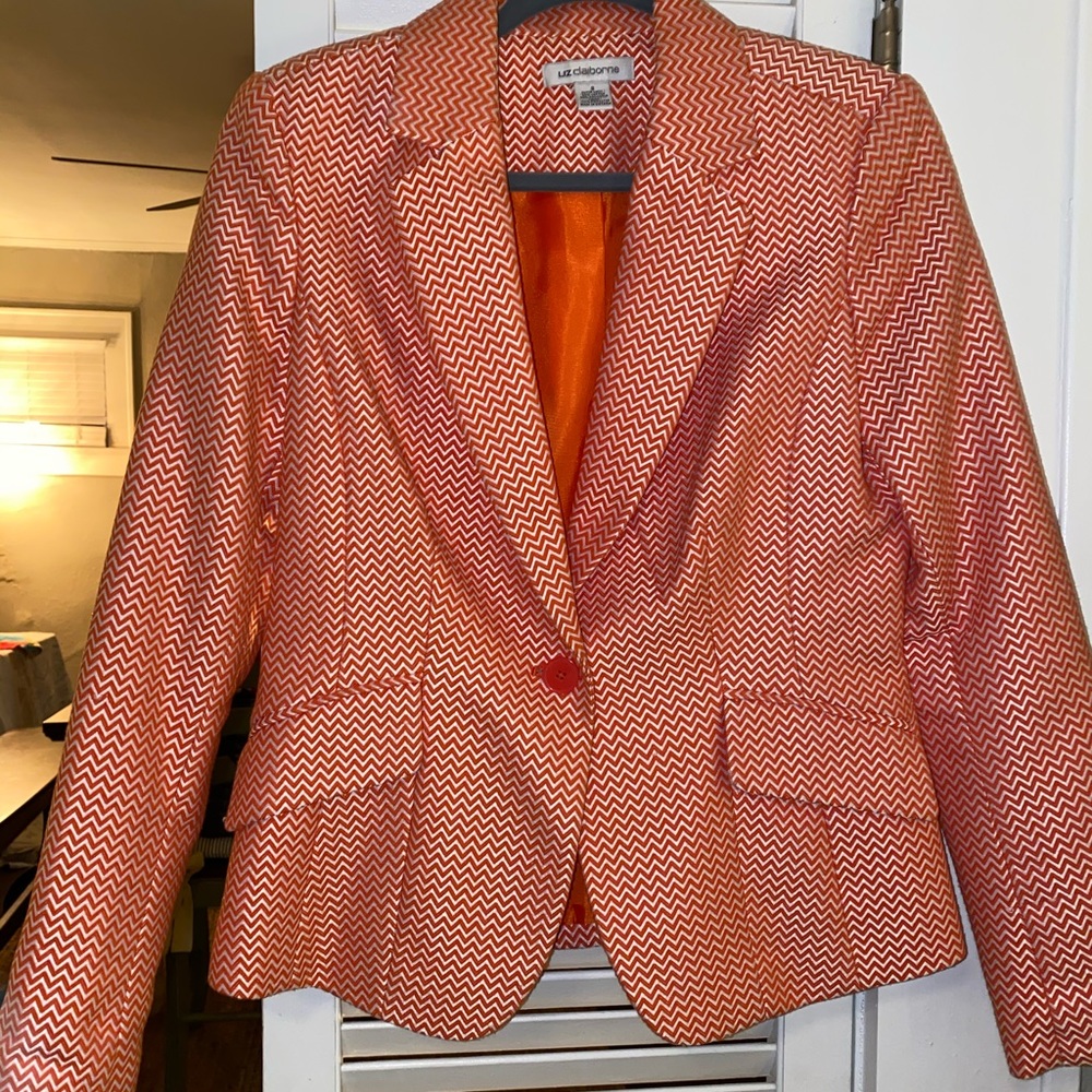 Orange Chevron Blazer
